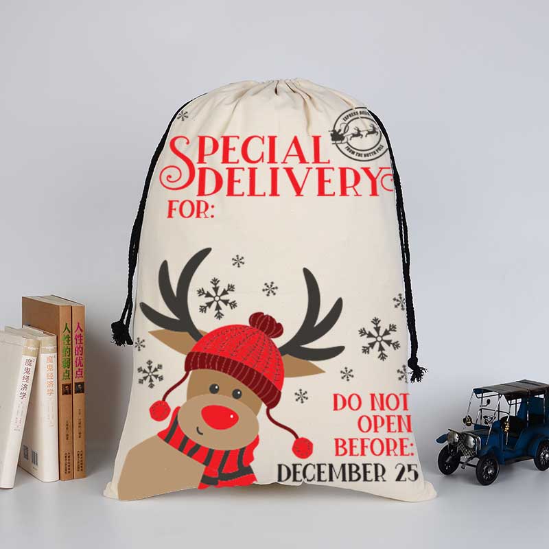 Wholesale Cheap Reusable Santa Sack Personalized Christmas Drawstring –  qghome